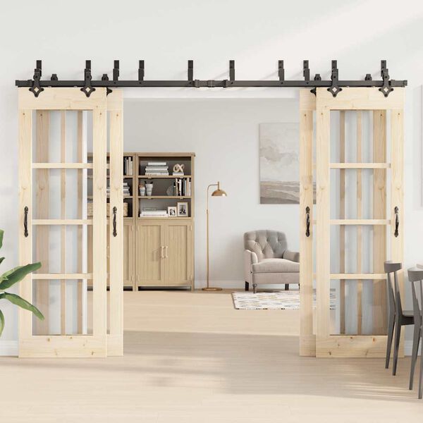 vidaXL Utstyr for skyved&oslash;r 305 cm st&aring;l svart