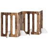 vidaXL Folding Pet Fence 4 pcs Eiketre 201 x 38 x 70 cm Konstruert tre