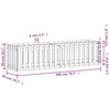 vidaXL Plantekasse med gjerdedesign svart 200x50x50 cm heltre furu