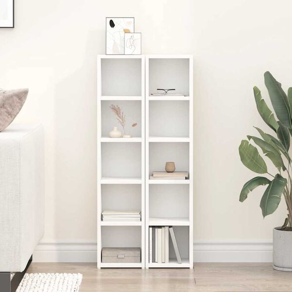 vidaXL CD-skap 2 stk hvit 21x16x93,5 cm sponplate