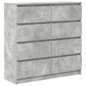 vidaXL Skjenk betonggr&aring; 100x35x99 cm konstruert tre