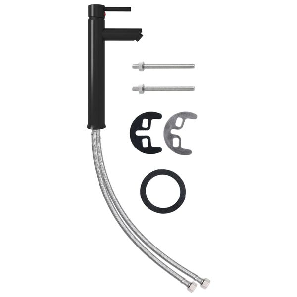 vidaXL Blandebatteri svart 12x30 cm