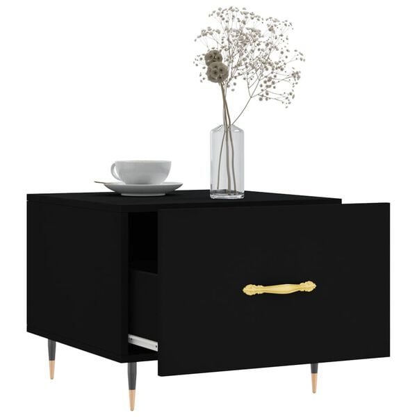 vidaXL Salongbord svart 50x50x40 cm konstruert tre