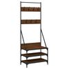 vidaXL Klesstativ med skooppbevaring brun eik 70x40x184 cm