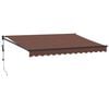 vidaXL Uttrekkbar markise Gul med hvit ramme 3,5 x 2,5 m