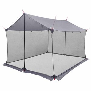 vidaXL Camping tarp med nettingvegger Gr&aring; og Oransje