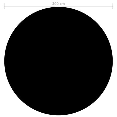 vidaXL Bassengtrekk svart 300 cm PE