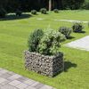 vidaXL Gabion h&oslash;ybed galvanisert st&aring;l 90x50x50 cm