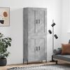 vidaXL Highboard betonggr&aring; 69,5x34x180 cm konstruert tre