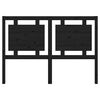 vidaXL Sengegavl svart 140,5x4x100 cm heltre furu