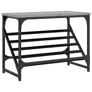 vidaXL Skohylle gr&aring; sonoma 60x30x45 cm konstruert tre