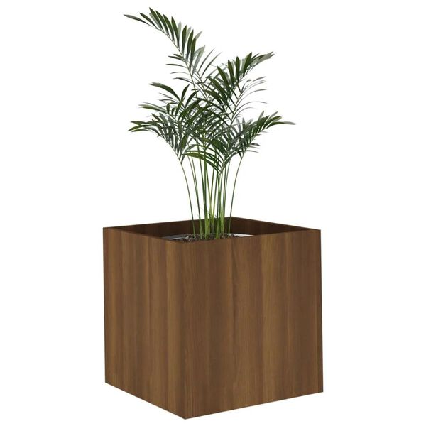 vidaXL Plantekasse brun eik 40x40x40 cm konstruert tre