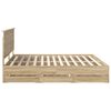 vidaXL Sengestamme med skuff Sonoma eik 200 x 200 cm Ingeni&oslash;rtre