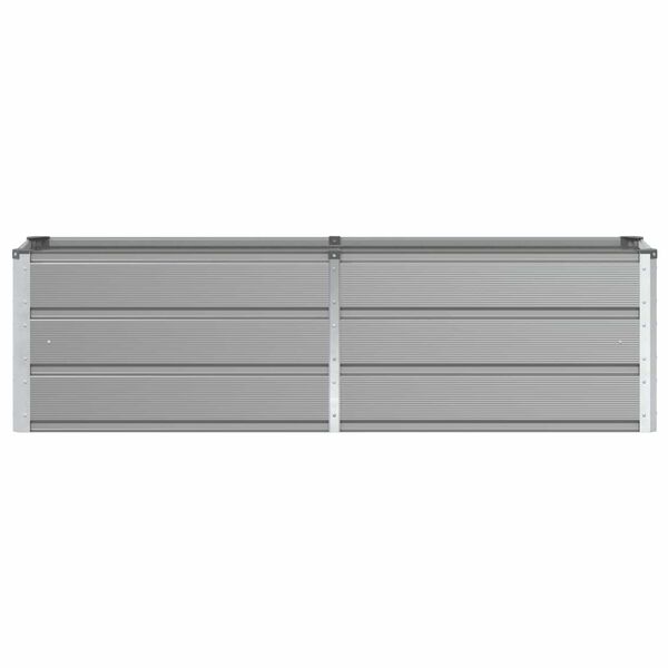 vidaXL Plantekassed Lysegr&aring; 160 x 40 x 45 cm St&aring;l