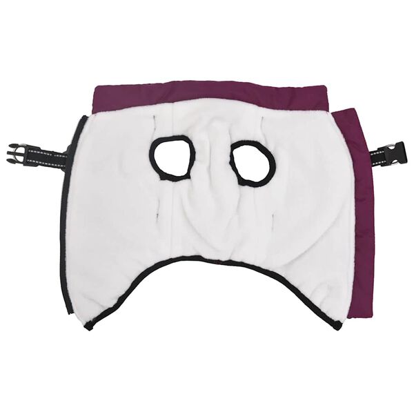 vidaXL Hundefrakk med sele vanntett reflekterende lilla L28