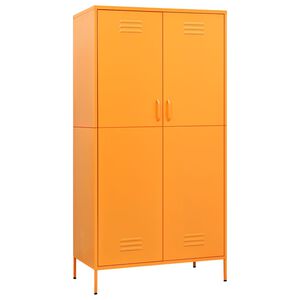vidaXL Garderobe sennesgul 90x50x180 cm st&aring;l