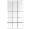 vidaXL Veggspeil svart 100x60 cm metall