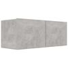vidaXL TV-skapsett 6 deler betonggrå konstruert tre