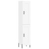 vidaXL Highboard hvit 34,5x34x180 cm konstruert tre