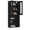 vidaXL Highboard svart 69,5x34x180 cm konstruert tre