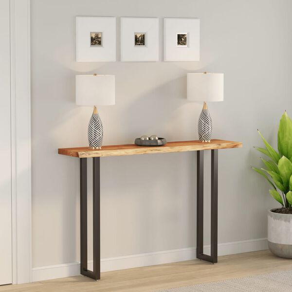 vidaXL Vegghylle 160x30x3,8 cm rektangulær heltre akasie naturlig kant