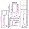 vidaXL Baderomsskapsett med skuff 4 pcs artisan eik Konstruert tre