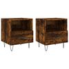 vidaXL Nattbord 2 stk r&oslash;kt eik 40x35x47,5 cm konstruert tre