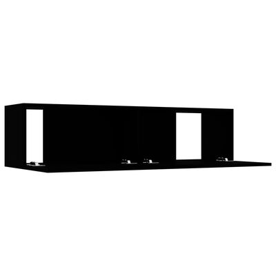 vidaXL TV-benk svart 120x30x30 cm sponplate
