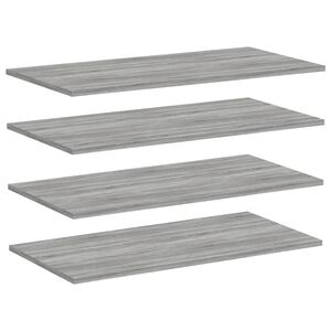 vidaXL Vegghyller 4 stk gr&aring; sonoma 80x40x1,5 cm konstruert tre
