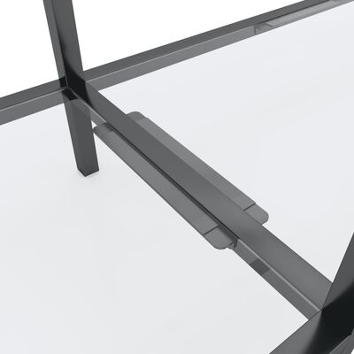 vidaXL Konsollbord gjennomsiktig 160x35x75,5 cm herdet glass