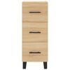 vidaXL Highboard sonoma eik 34,5x34x180 cm konstruert tre