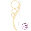 vidaXL Kuleformede taulys 2 stk varmhvit 111,5x35x4,5 cm
