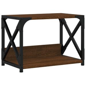 vidaXL Skriverbord 2 hyller brun 44x26x31,5 cm konstruert tre