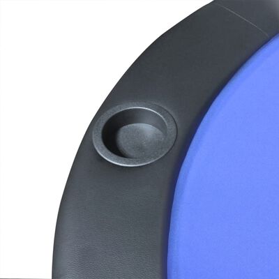 vidaXL 10-spiller pokerbord sammenleggbar bordplate blå