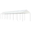 vidaXL Paviljong med tak hvit 15,61x2,28x2,69 m polyetylen