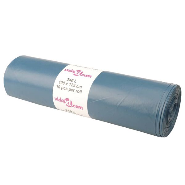 vidaXL Søppelposer 100 stk blå 240 L