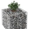 vidaXL Gabion hevet seng s&oslash;lv 60 x 60 x 55 cm Galvanisert St&aring;l