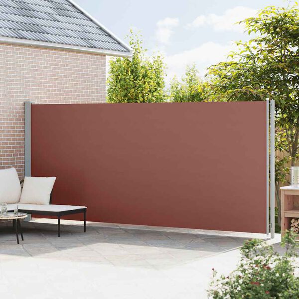 vidaXL Uttrekkbar sidemarkise 200x600 cm brun