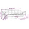 vidaXL Dagseng med skuffer hvit 90x190 cm heltre furu