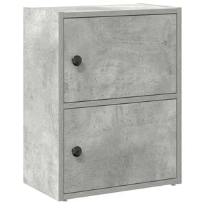 vidaXL Bokhylle betonggr&aring; 40x24x52 cm konstruert tre