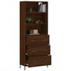 vidaXL Highboard brun eik 69,5x34x180 cm konstruert tre