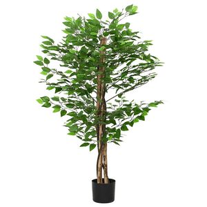 vidaXL Kunstig fikentre 788 blader 120 cm gr&oslash;nn