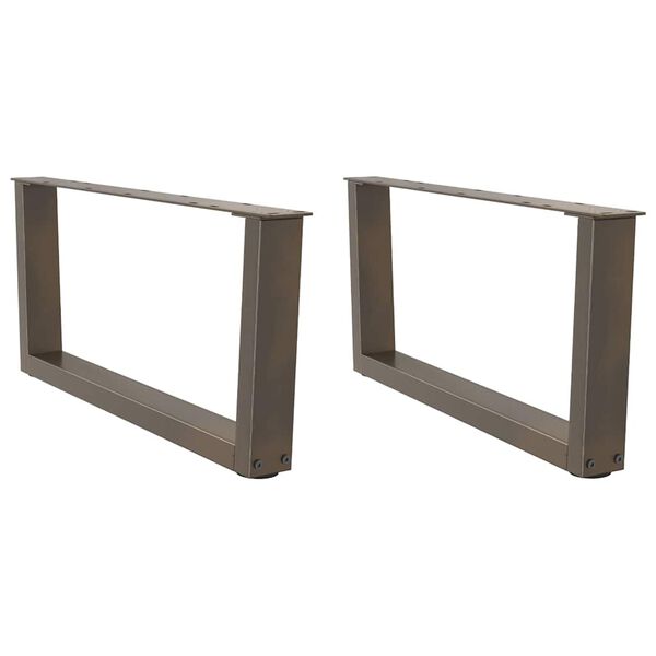 vidaXL Salongbordben V-formet 2 stk naturst&aring;l 70 x (30-31,3) cm st&aring;l