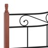 vidaXL Sengeramme svart metall og heltre eik 200x200 cm