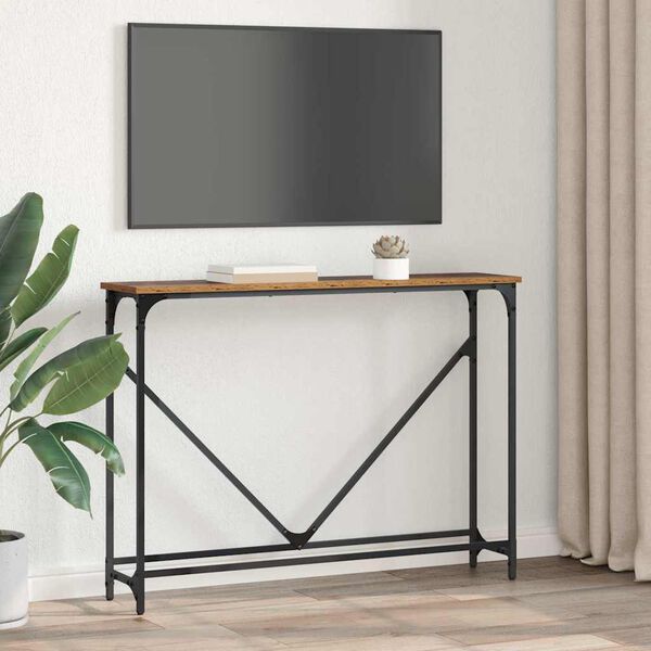 vidaXL Konsollbord Gamle tre 102 x 23 x 75 cm Konstruert tre