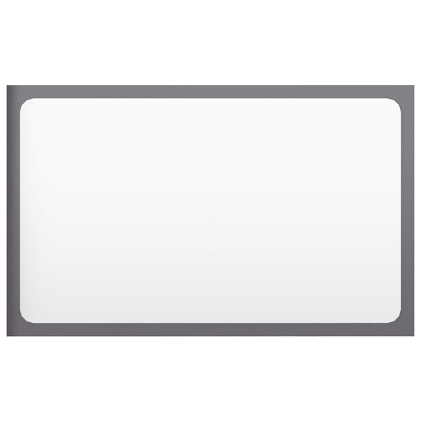 vidaXL Baderomsspeil h&oslash;yglans gr&aring; 60x1,5x37 cm sponplate
