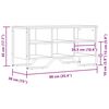 vidaXL Skohylle røkt eik 90x38x45,5 cm konstruert tre