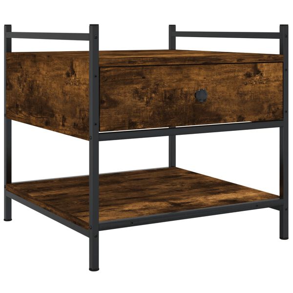 vidaXL Salongbord r&oslash;kt eik 50x50x50 cm konstruert tre