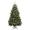 vidaXL Kunstig juletre med 300 LED gr&oslash;nn 240 cm PVC og metall