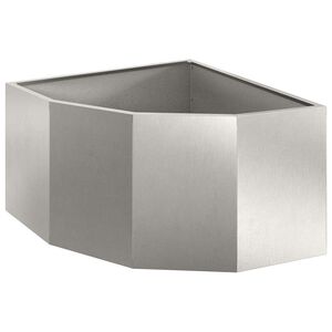 vidaXL Hj&oslash;rne Plante S&oslash;lv 60 x 60 x 35 cm Rustfritt st&aring;l